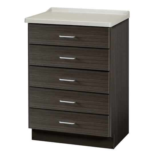 Clinton 8805-AF Fashion Finish, Molded Top Treatment Cabinet with 5 Drawers | QuinceMedical.com
