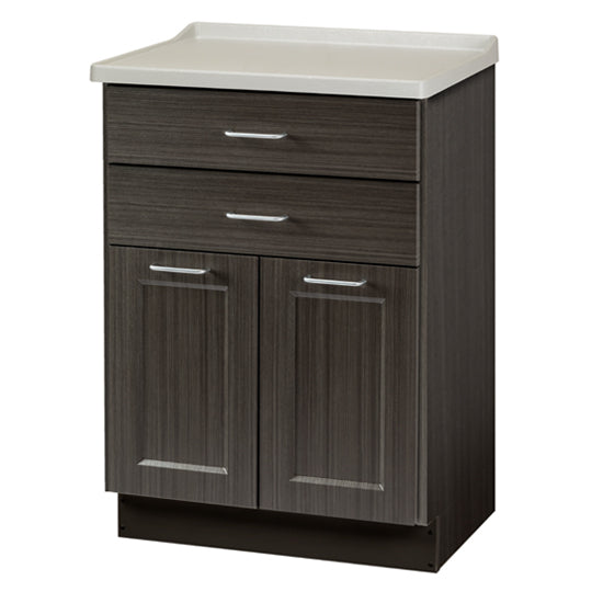 Clinton 8822-AF Fashion Finish, Molded Top Treatment Cabinet with 2 Doors and 2 Drawers | QuinceMedical.com