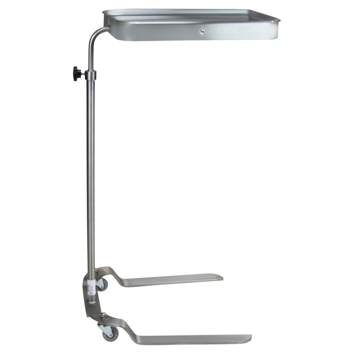 Blickman 8841SS Newark Stainless Steel Mayo Stand, Standard Base, 12-5/8" x 19-1/8" Tray | QuinceMedical.com