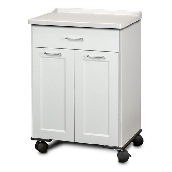Clinton 8921-AF Fashion Finish Mobile Treatment Cabinet with 2 Doors and 1 Drawer | QuinceMedical.com