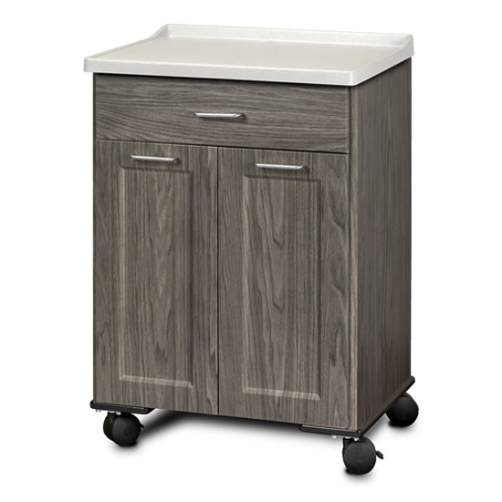 Clinton 8921-AF Fashion Finish Mobile Treatment Cabinet with 2 Doors and 1 Drawer | QuinceMedical.com