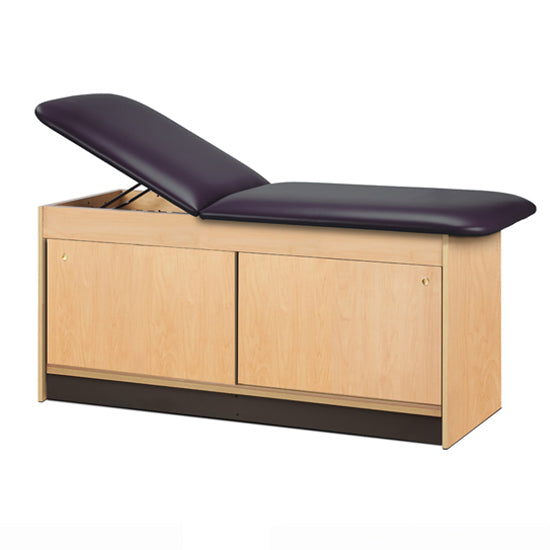 Clinton 9044 Cabinet Style, Treatment Table with Sliding Doors | QuinceMedical.com