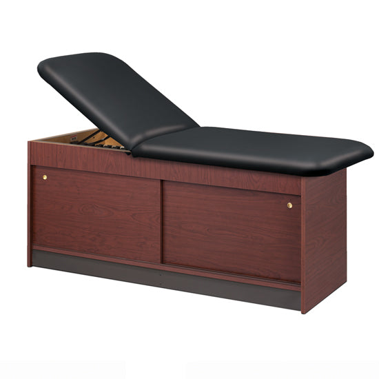 Clinton 9044 Cabinet Style, Treatment Table with Sliding Doors | QuinceMedical.com