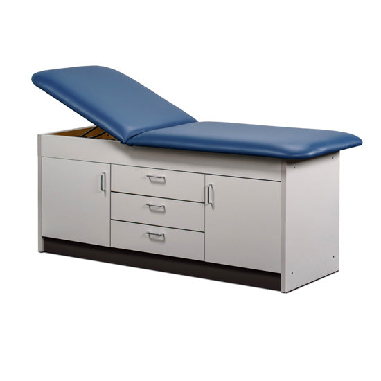 Clinton 91009 Cabinet Table with Center Drawers & Closed-Door Storage