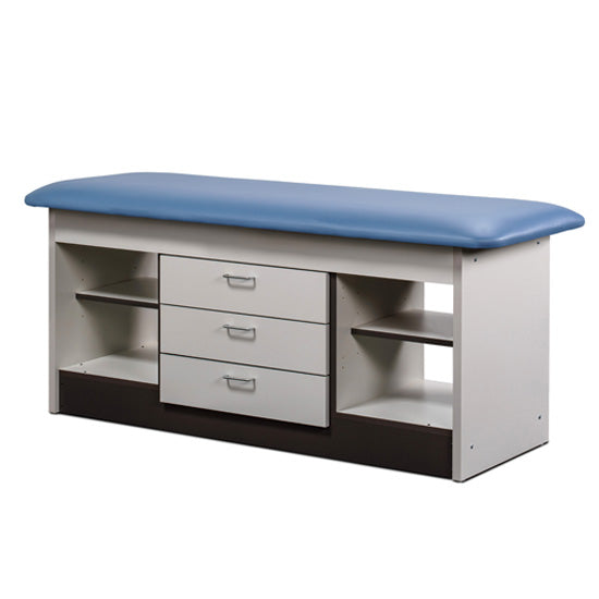 Clinton 98013 Cabinet Table with Center Drawers & Open Storage