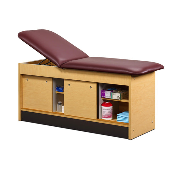 Clinton 98044 Cabinet Table with Sliding Doors & Open Storage