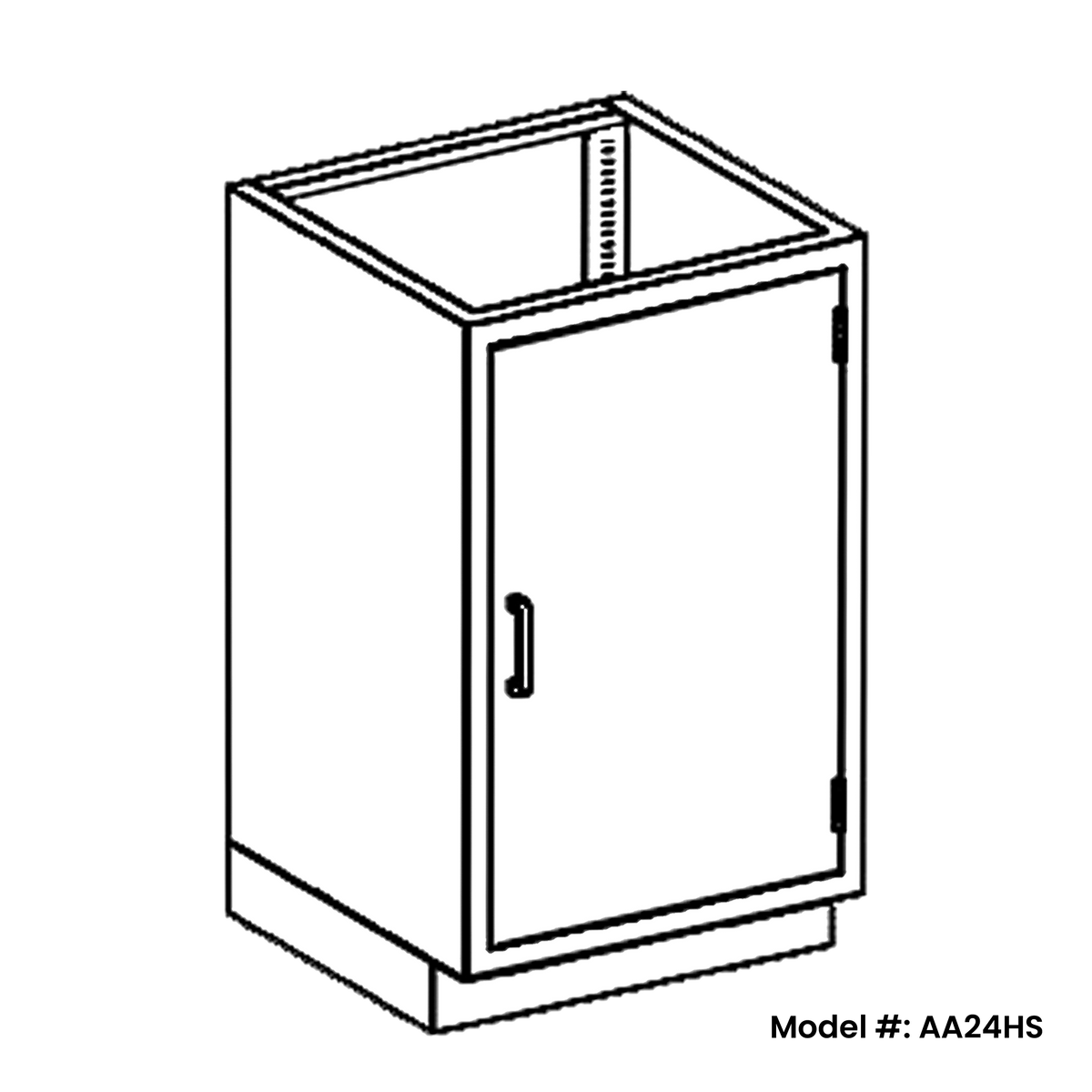 Blickman AA24HS Stainless Steel Base Cabinet with Single Door, 24-1/8"W | QuinceMedical.com