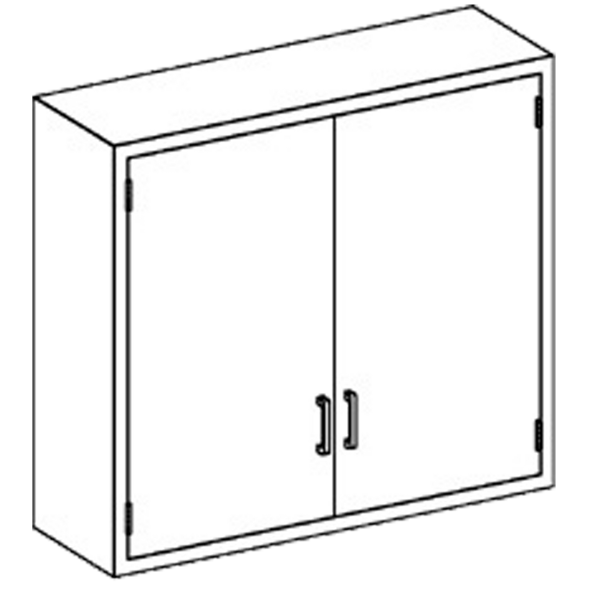 Blickman B35LS Stainless Steel Wall Cabinet with 2 Solid Swinging Doors, 35"W | QuinceMedical.com