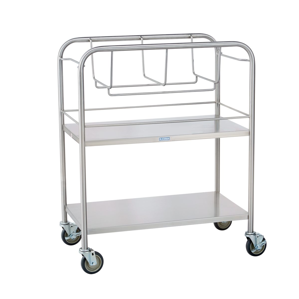 Blickman 8044SS Coleman Stainless Steel Bassinet with 2 Open Shelves, Frame Only | QuinceMedical.com