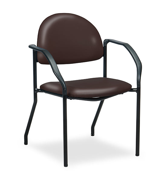 Clinton C-50F F-Series Black Frame Chair with Arms | QuinceMedical.com