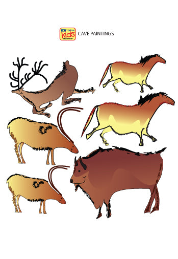 Clinton 11-CC Cave Painting Wall Sticker | QuinceMedical.com