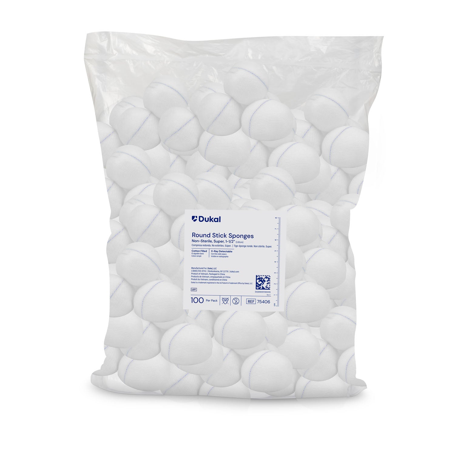 Dukal Round Stick Sponges