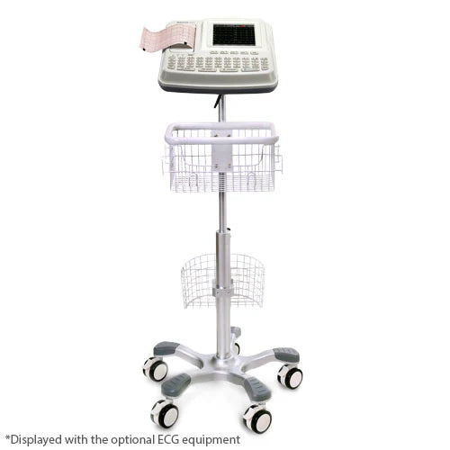 EDAN Center Pole Trolley for ECG Machines w/Basket, MT-207_PLATE_ECG