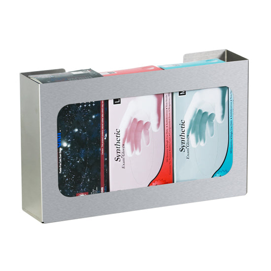 Clinton GS-3030 Triple Stainless Steel Glove Box Holder | QuinceMedical.com