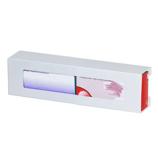 Clinton GW-2022 Double Slimline White Steel Glove Box Holder | QuinceMedical.com