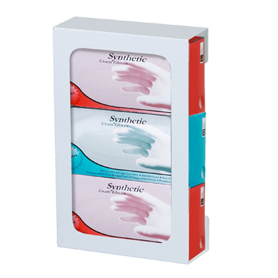 Clinton GW-2030 Triple White Steel Glove Box Holder | QuinceMedical.com