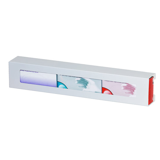 Clinton GW-2033 Triple Slimline White Steel Glove Box Holder | QuinceMedical.com