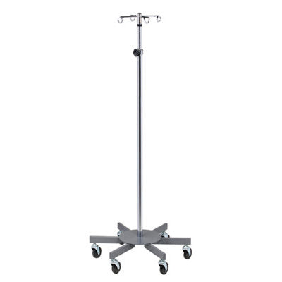 Clinton IV-334 Six-Leg, 4-Hook Infusion Pump Stand | QuinceMedical.com
