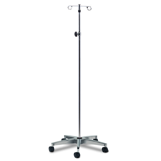 Clinton IV-35 5-Leg, 2-Hook IV Pole | QuinceMedical.com