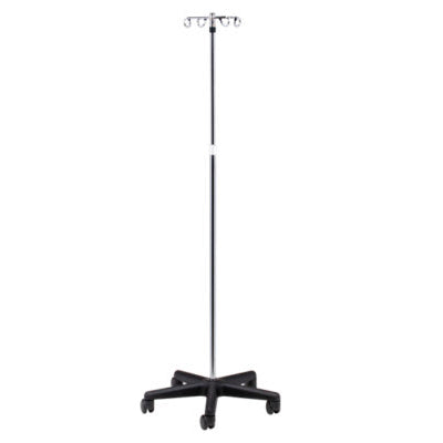 Clinton IV-474 Economy 5-Leg, 4-Hook IV Pole | QuinceMedical.com