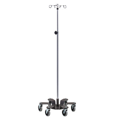 Clinton IV-604 Six-Leg, 4-Hook, Heavy Base Infusion Pump Stand | QuinceMedical.com