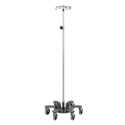 Clinton IVS-734 *Six-Leg, 4-Hook Stainless Steel Infusion Pump Stand | QuinceMedical.com