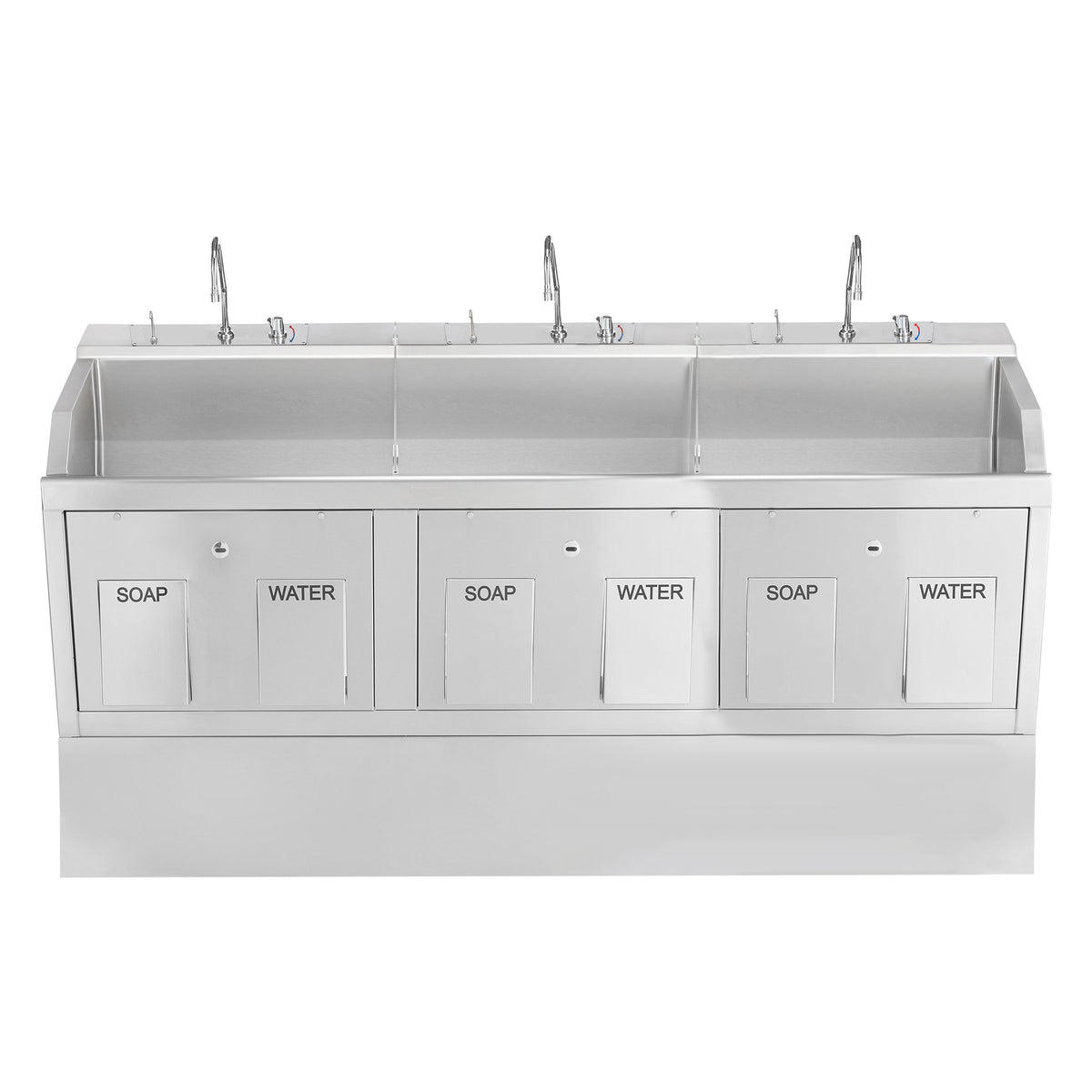 Blickman 9883SSW Lodi Triple Station Surgical Scrub Sink, Wall Mounted | QuinceMedical.com