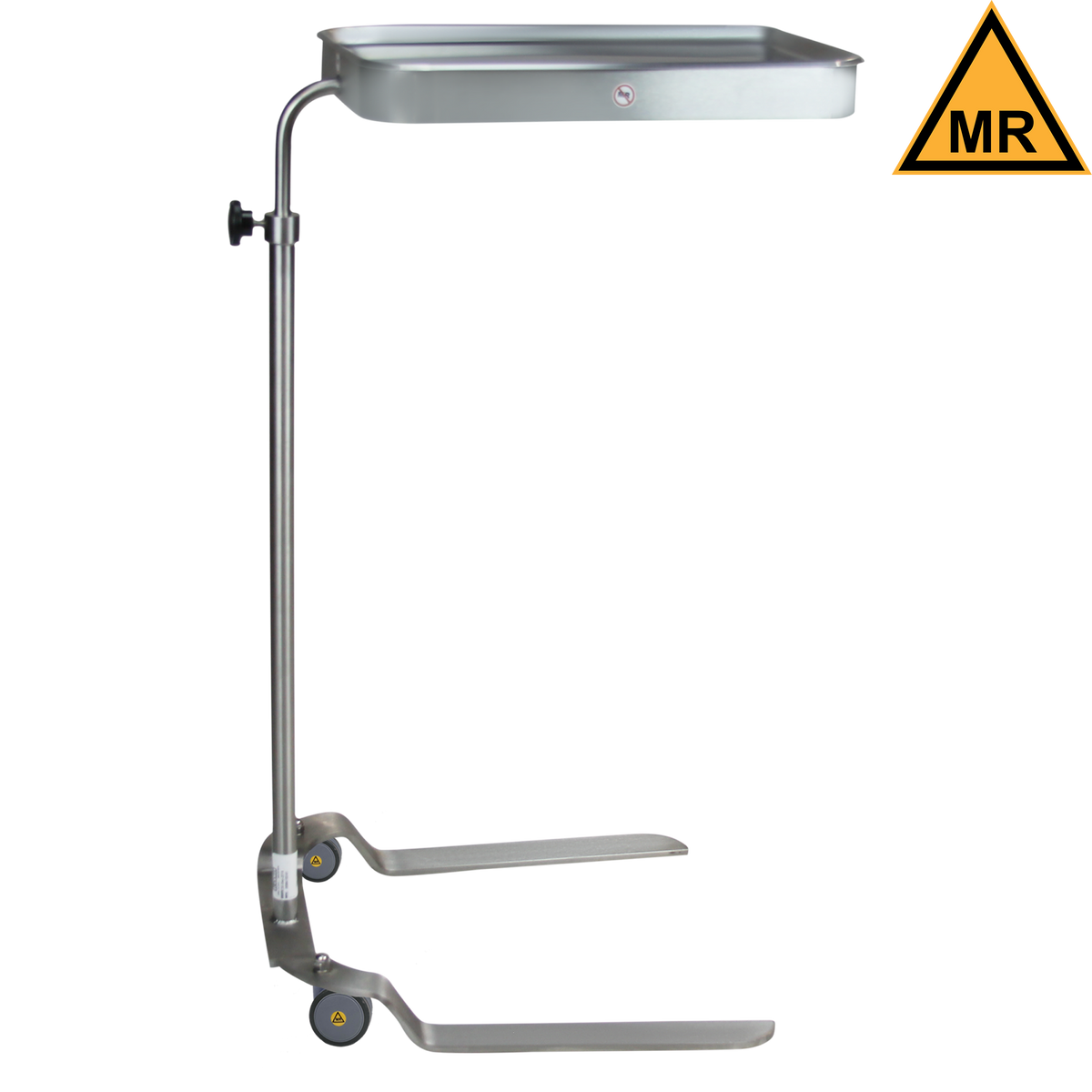 Blickman 8841MR MR Conditional Stainless Steel Mayo Stand, Single Post, 12-5/8" x 19-1/8" Tray | QuinceMedical.com