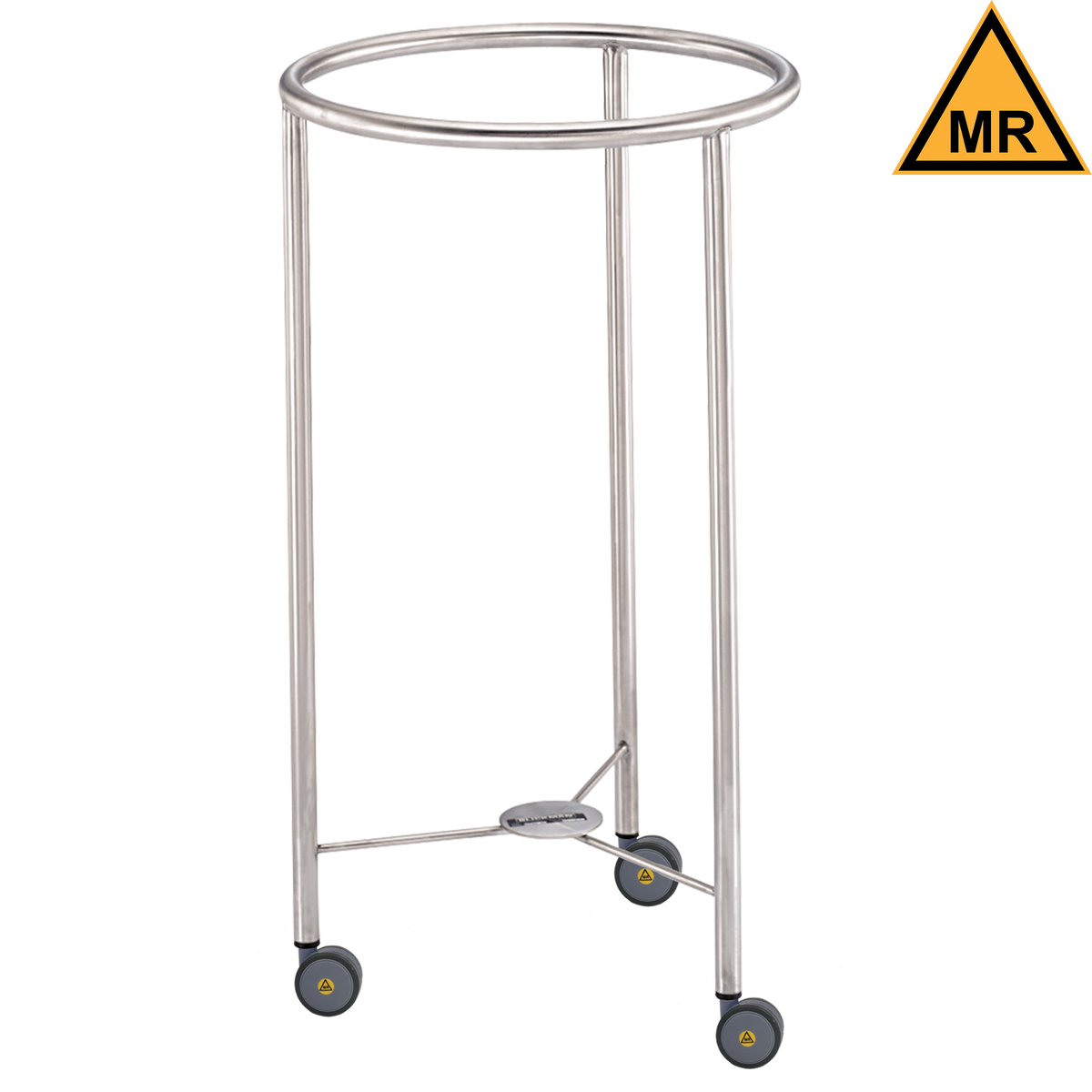 Blickman 7772MR MR Conditional Stainless Steel Round Linen Hamper, 18" Diameter | QuinceMedical.com