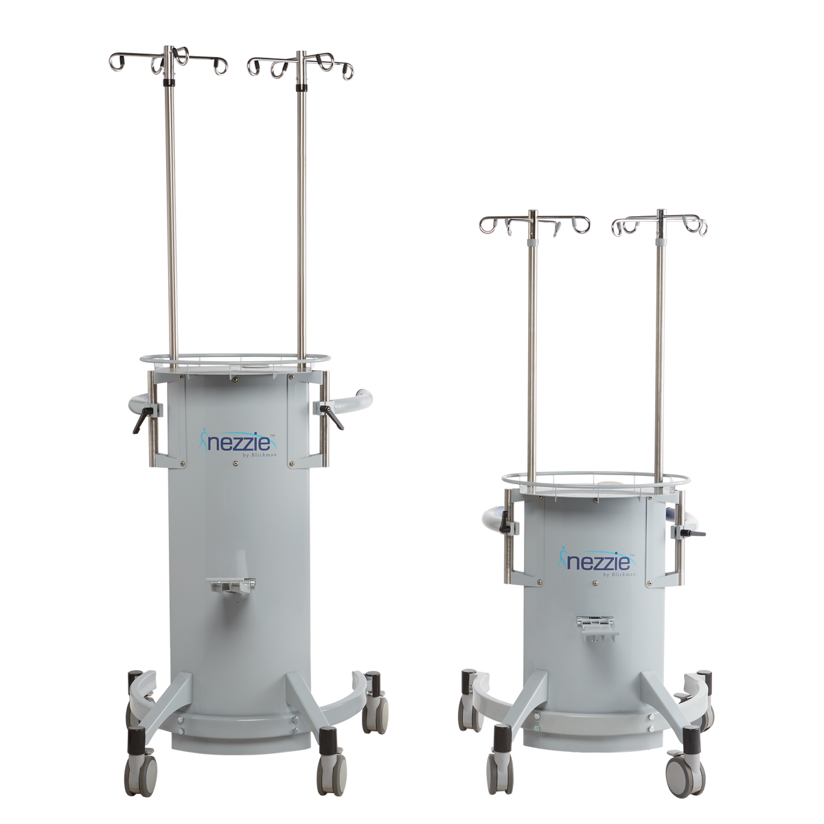 Blickman NZ9000 Nezzie Ambulation Device, Adult Mobile IV Pole & Walker with Oxygen Tank Support | QuinceMedical.com