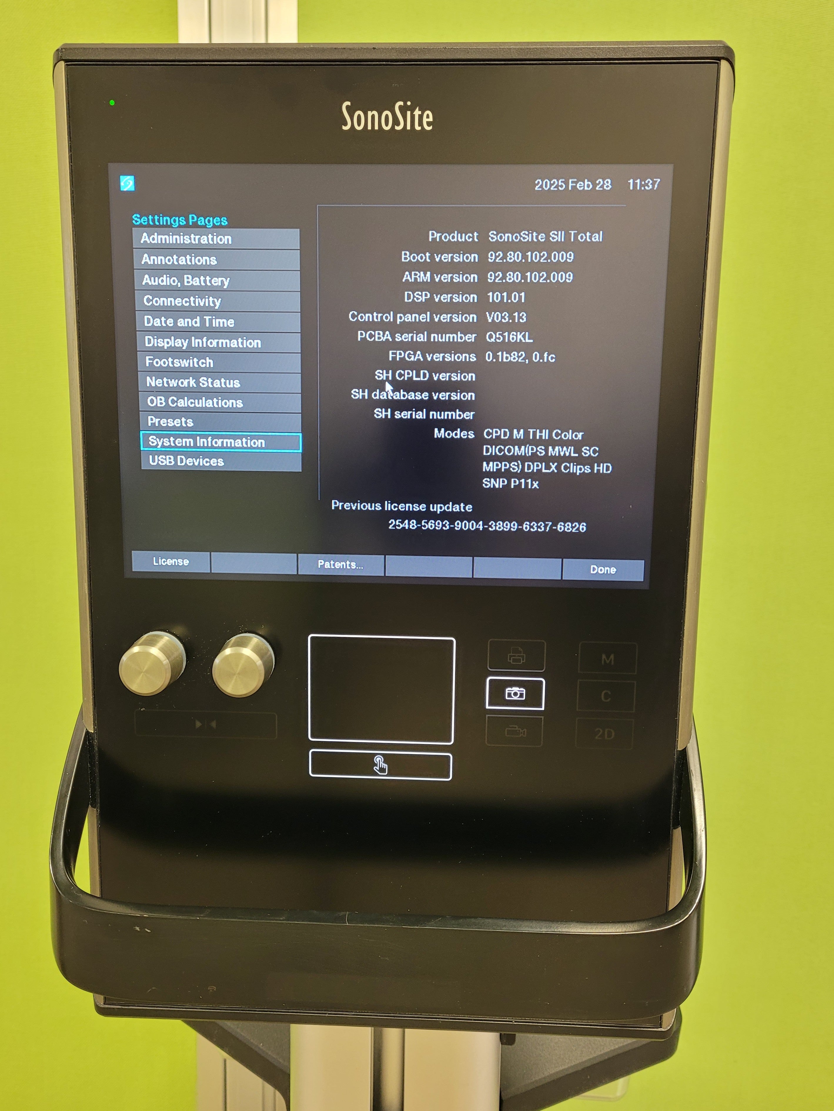 SonoSite S2 SII Ultrasound System