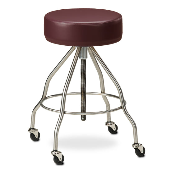 Clinton SS-2172 Stainless Steel Stool with Casters