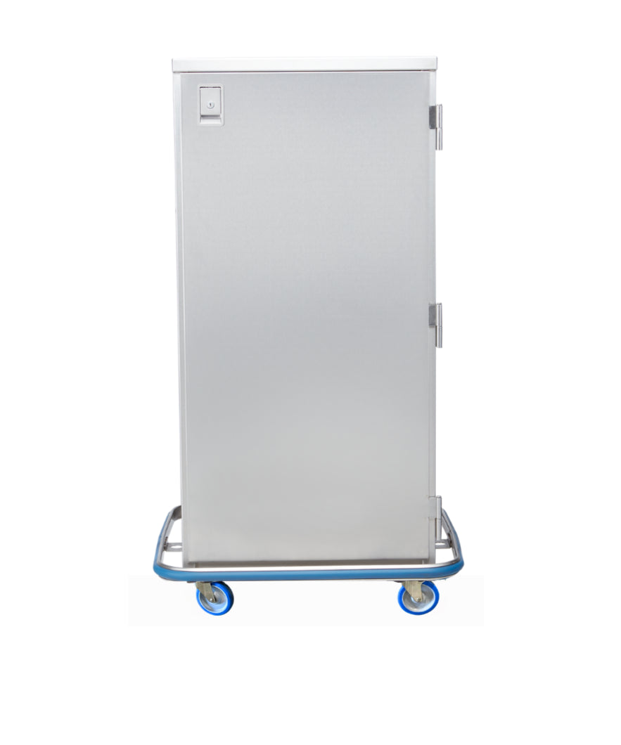 Blickman CCC4-19 Space Saver Surgical Case Cart, Stainless Steel Door, 29-5/8"W x 55-1/2"H | QuinceMedical.com