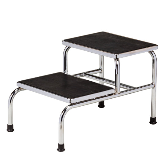 Clinton T-6842 Chrome Two-Step Step Stool | QuinceMedical.com