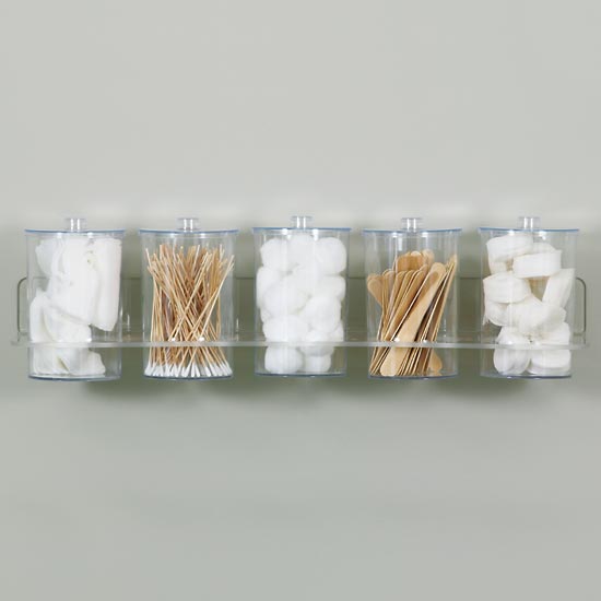 Clinton T-88 Clear Acrylic Wall Mount Jar Rack | QuinceMedical.com