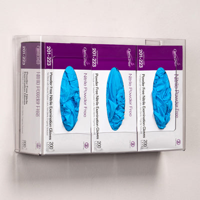 Clinton GP-4030 Triple, Clear PETG, Glove Box Holde | QuinceMedical.com