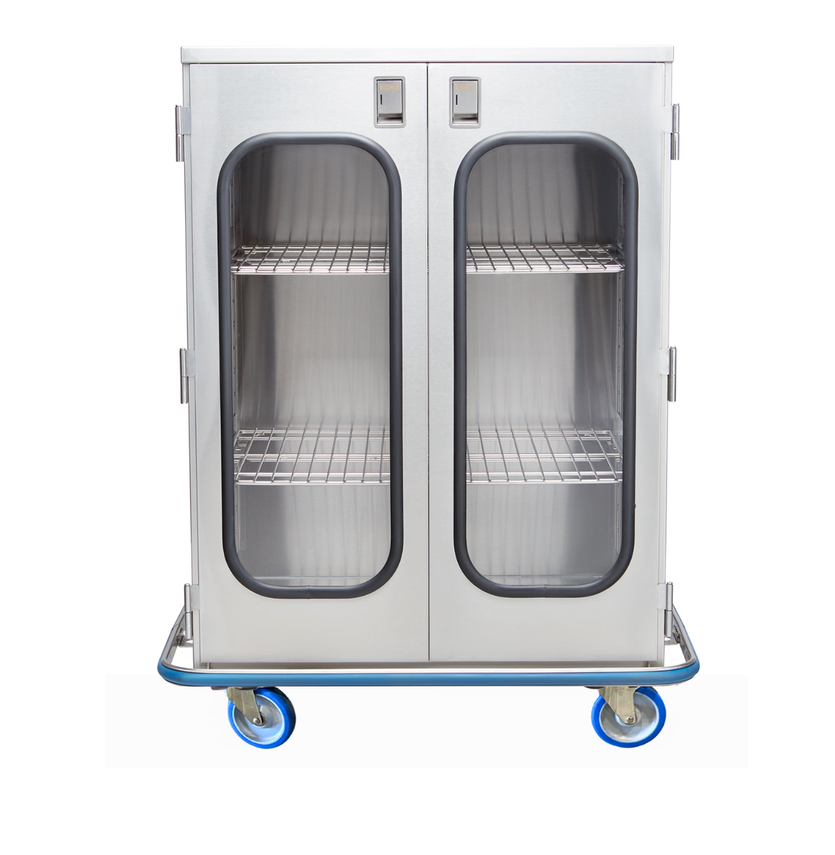 Blickman CCC5-19G Ultra Space Saver Surgical Case Cart, Glass Door, 42"W x 29"D x 55 1/2"H | QuinceMedical.com