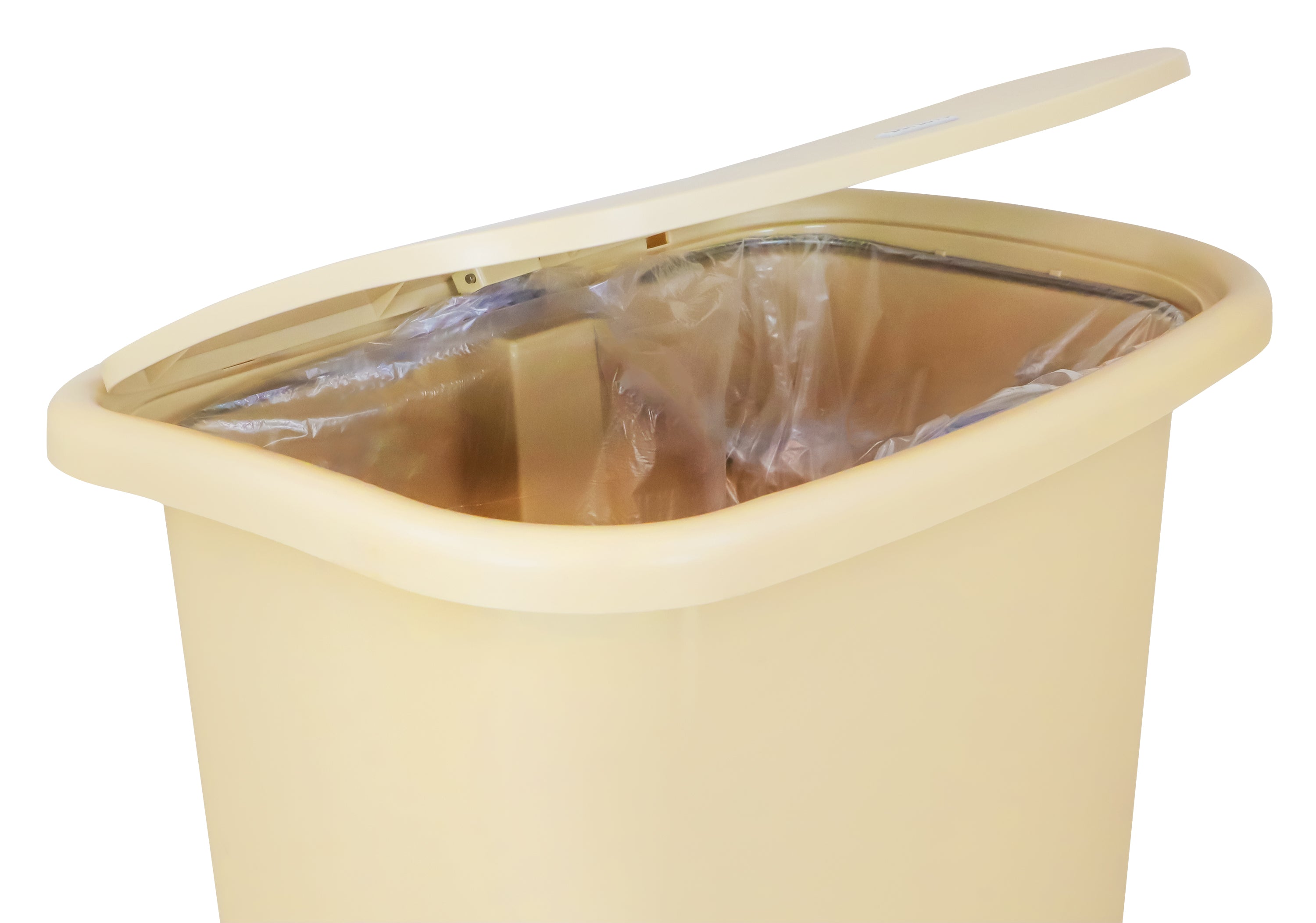 Waste Mate Plastic Waste Receptacle, 18 Gallon, Beige