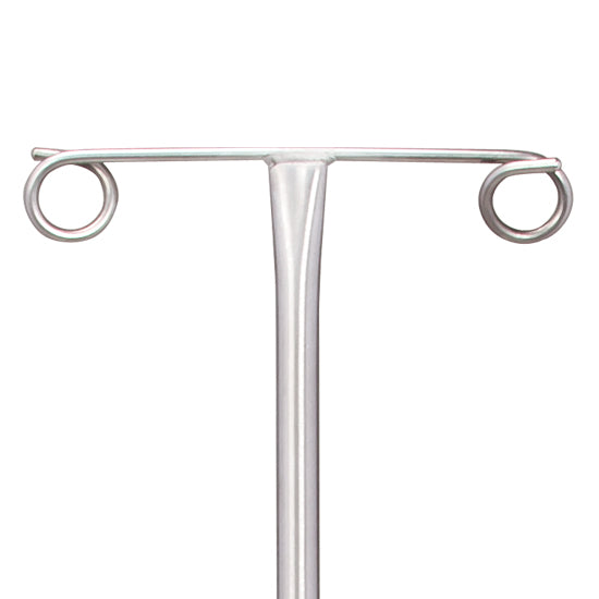Clinton IVS-31 Economy Stainless Steel IV Pole with Welded 2-Hook Top | QuinceMedical.com