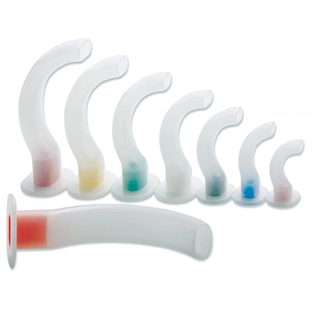 Oral Airway Kit, Polyethylene, Color Coded, Boxed, 40-110mm, Sizes: 00-6 (Complete Set of Eight)
