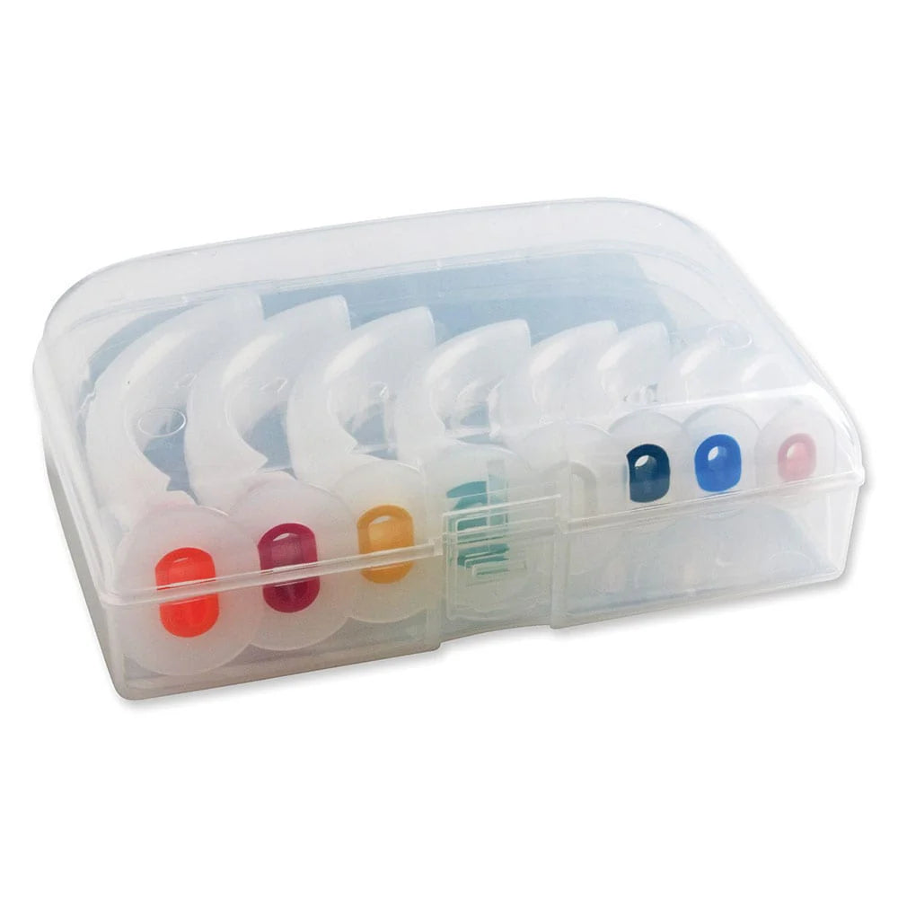 Oral Airway Kit, Polyethylene, Color Coded, Boxed, 40-110mm, Sizes: 00-6 (Complete Set of Eight)