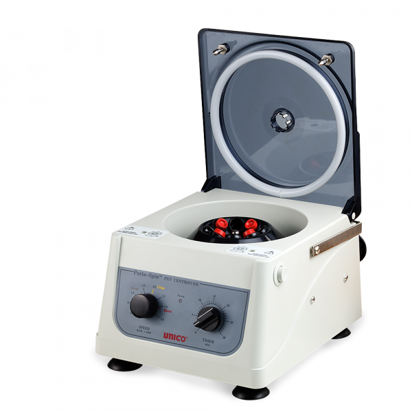 Unico PowerSpin PX Variable Speed Centrifuge – 8-Place Rotor + Tube Holdster Rack