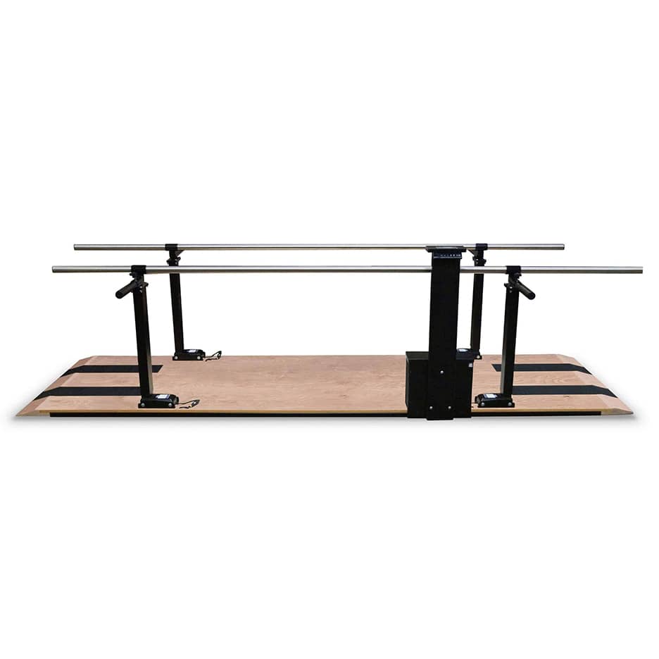 Hausmann 10′ Electric Height Adjustable Parallel Bars with Mobility Platform | QuinceMedical.com