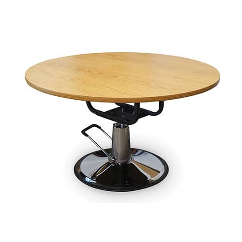 Hausmann 48″ Round Height Adjustable Table | QuinceMedical.com