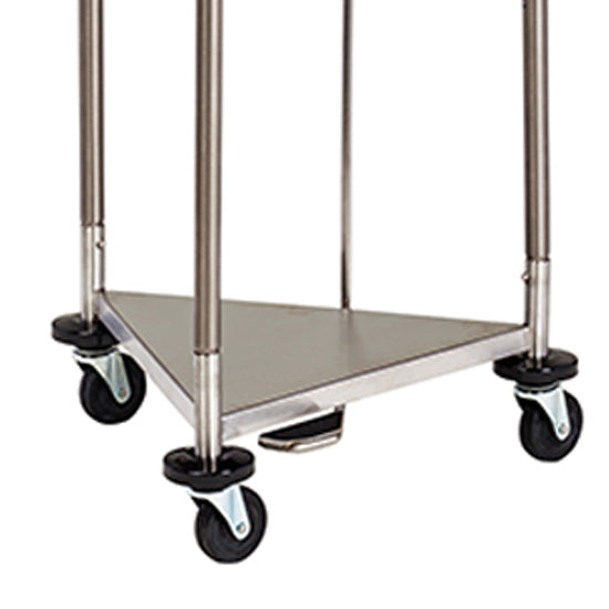 Clinton HS-54 18 in. Stainless Steel Triangular Hamper with Lid | QuinceMedical.com