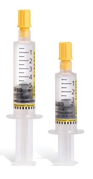 BD Posiflush Heparin Lock Flush Syringes | QuinceMedical.com