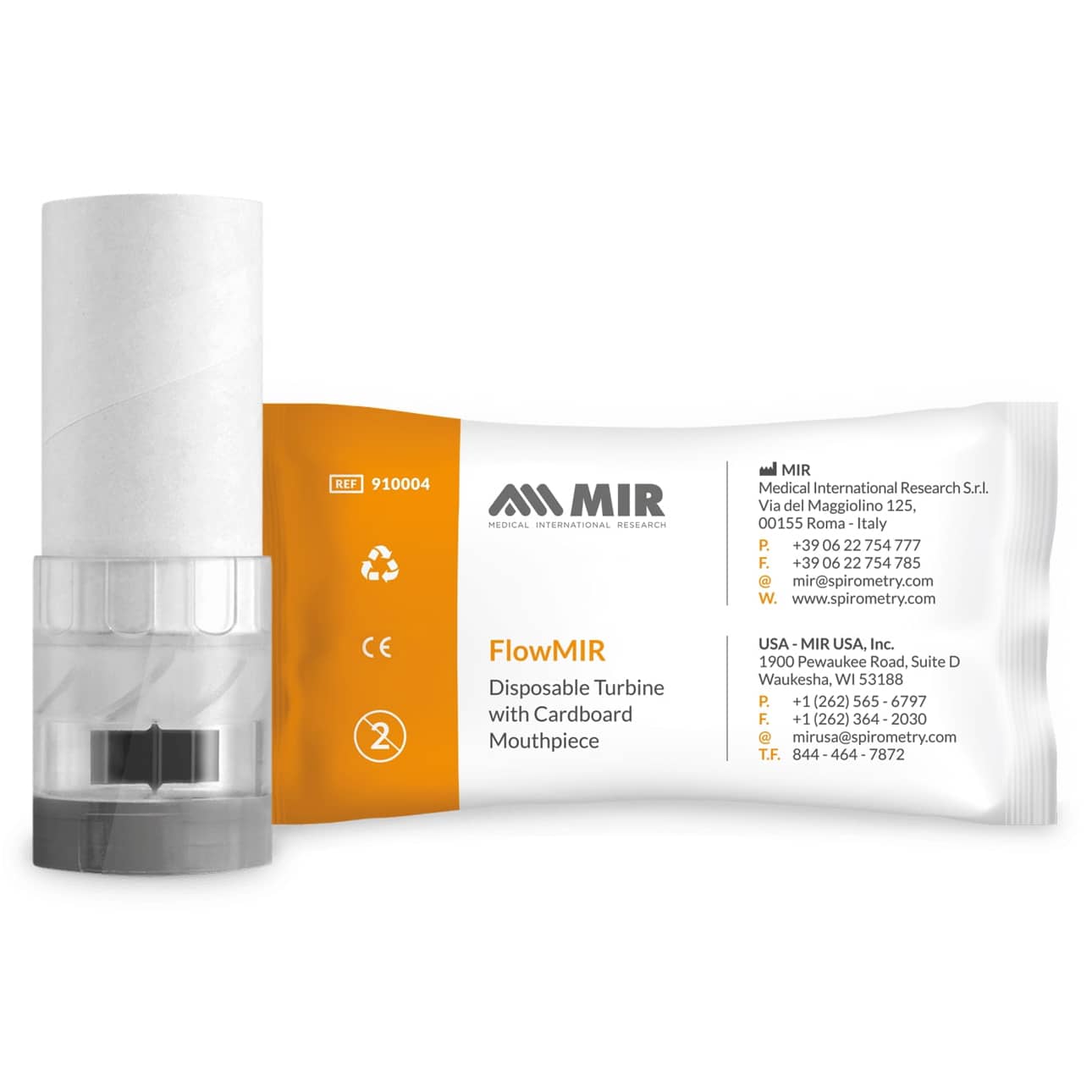 MIR FlowMIR Disposable Turbine with Mouthpieces | QuinceMedical.com