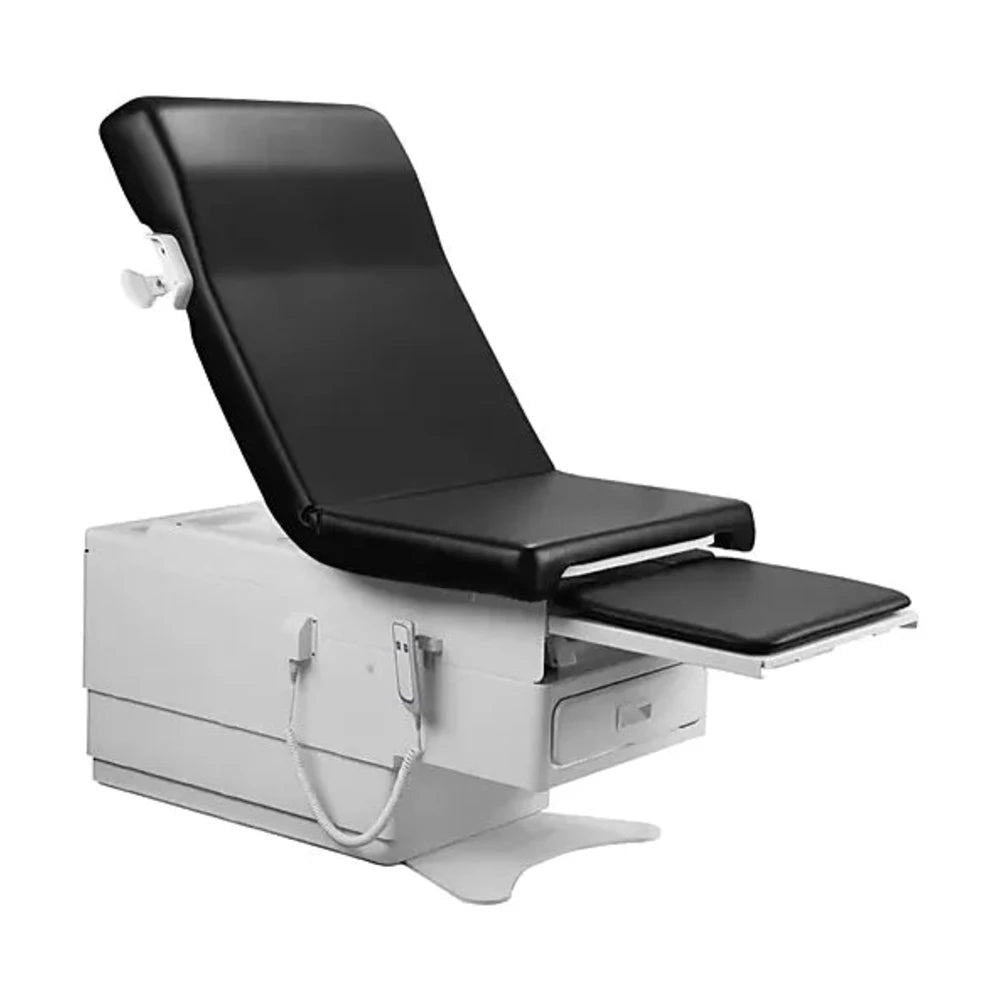 Q-400 Power Hi-Lo Exam Table with Adjustable Back, Hideaway Stirrups