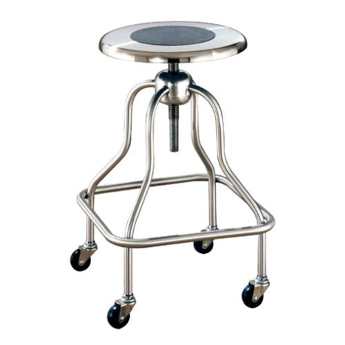 UMF Medical SS6704 Stainless Steel Revolving Stool with Foot Ring UMF SS6704 | QuinceMedical.com
