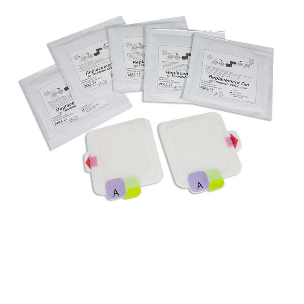 Zoll Replacement Adhesive Gel for CPR-D Padz Training Electrodes (5 Pairs)